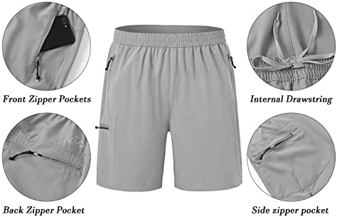BGOWATU muške atletske hlačice za planinarenje rastezljive Brzosušeće sportske teretane sa džepovima sa patentnim zatvaračem za ribolovna putovanja