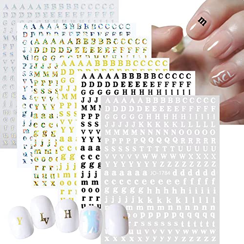 Naljepnice za nokte sa slovima naljepnice za nokte 3D laserske naljepnice za nokte holografska slova naljepnice za nokte zlatne naljepnice