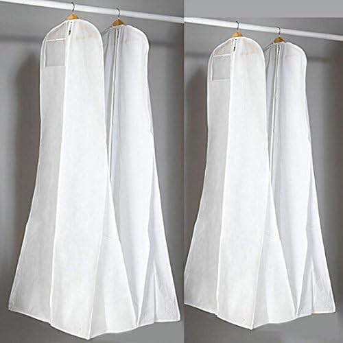 Cosmos bijele boje non-Wowen vjenčanica protiv prašine Odjeća torba za odlaganje zaštitni poklopac sa prozirnim džepom sa patentnim