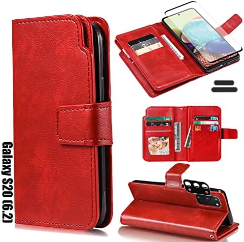 LMDAMZ za Galaxy S20 futrola za novčanik od 6,2 inča [9 slotova za kartice] ID Slot za kreditnu karticu za vizitkartu torbica za nošenje