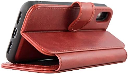 Wilken iPhone Xs Max kožni novčanik sa odvojivom magnetnom futrolom za telefon | kompatibilnom sa bežičnim punjenjem | vrhunska koža | Wilken iPhone Xs Max magnetna torbica za novčanik |
