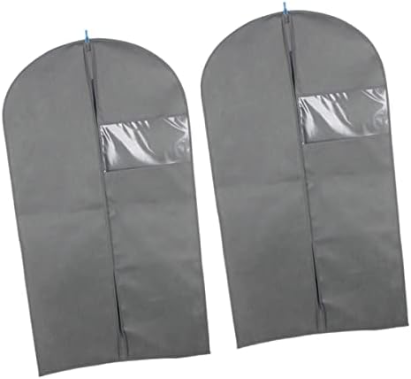 Zerodeko 4 kom netkane tkanine za odijelo formalna torba za odlaganje patentnih zatvarača Prijenosna viseća torba za dom, siva 2pcsx2kom,