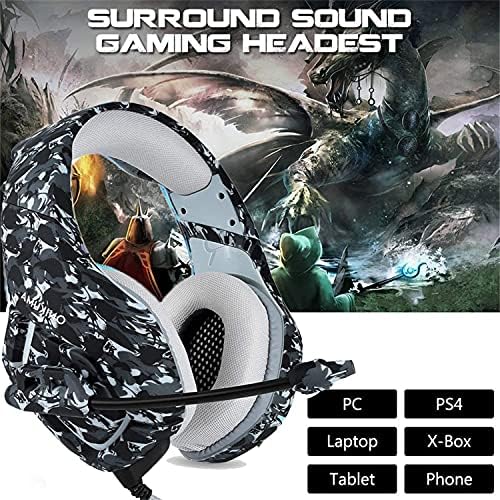 Slušalice za igranje kompatibilne PS4 za Xbox one PC Mac preko ušiju 3.5 mm slušalice sa Mic izolujem buke Deep Bass Surround za igru