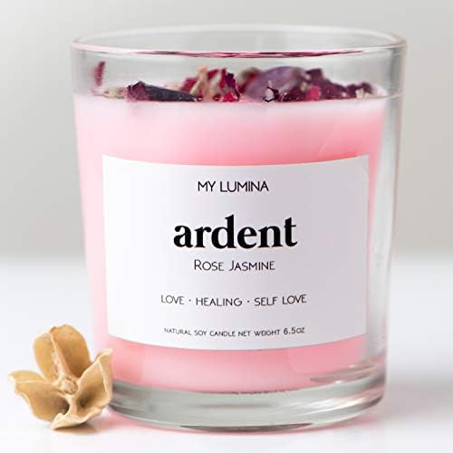 Moja Lumina Ardent Love Ružičasta svijeća - Romantična slatka ljubav Prirodni vosak soje - Ruža i jasmin prirodna mirisna sveća za