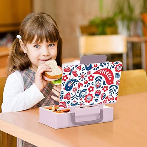 Susiyo švedski ukrasni uzorak Bento kutija za ručak kutije sa 3 odjeljka za odrasle i tinejdžere