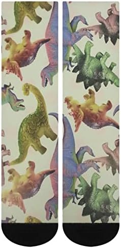 Igračke dinosaura visoke čarape Smiješno toplo nad kalf cijevi čarape Boja podudarajuća čarape za muškarce žene