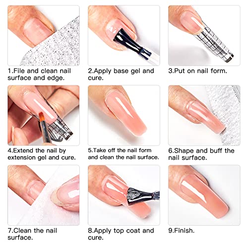 Glitter Poly nail Extension gel Kit-Gel za produžavanje noktiju 3 boje Builder za nokte Art Salon kod kuće, Quick Building Gel za