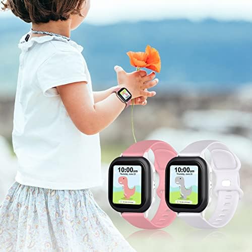 MINGMC kompatibilan sa Gizmo Watch Band Zamjena 20 mm za dječje djevojke dječake, podesive vodootporne meke silikonske ručne narukvice
