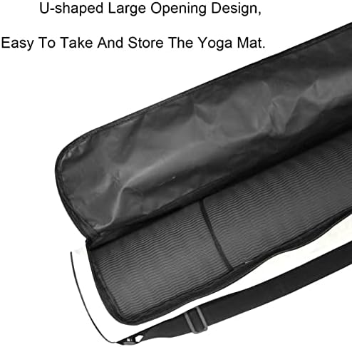 RATGDN Yoga Mat torba, Nojev uzorak Vježba Yoga Mat Carrier full-Zip Yoga Mat torba za nošenje sa podesivim remenom za žene i muškarce