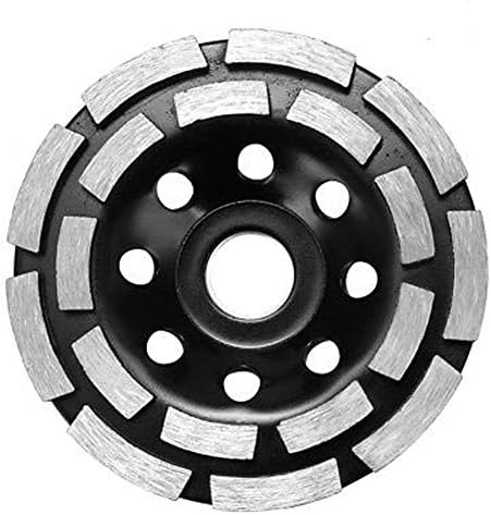 FANSIPRO 115/125 / 180mm Dvostruki dijamantski kotač za brušenje za brušenje za betonski granit, 180 mm, crni