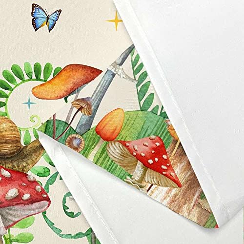 Gljiva boho zavjesa za tuširanje, moonfaza Frog Butterfly vertikalna žaba zastolje za meselje zvijezde, 70-ih listova zelena biljka vještica leptir cvjetna botanička kupaonica zavjesa sa 12 kuka, 69x70