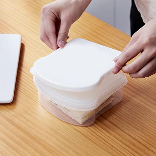 Zerodeko 2pcs Bento kutija za višekratnu plastičnu kutiju za ručak Spavaći Bento Box Frižider Spremne za skladištenje Preuck Bento BOX Office Food kontejner za prehranu Radna škola Piknik Bijela i crvena