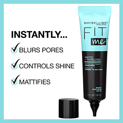 Maybelline Fit Me Matte + Poreless Liquid Foundation Java i Fit me Matifying Primer Bundle