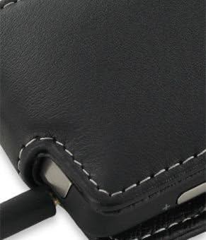 Monako Flip Tip crni kožni poklopac sa klip od odvojivim remen za AT & T HTC Aria A6366
