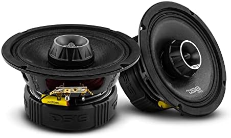 DS18 PRO-ZT6 6,5-inčni 2 Way Pro Audio Midrange zvučnici sa ugrađenim metkom Tweeter 4-Ohms 450W MAX 225W RMS vodootporan - crveni metalni mrežasti roštilj