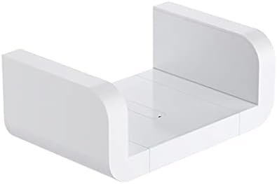 Yfqhdd plutajući zidni viseći police bijeli u obliku u obliku kupaonice Organizator Montirani krevet za spavanje ugaone polica