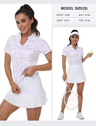 Mofiz ženski kratki rukav Golf polo majice Brzi suhi camo lagani upf 50+ tenis sportski atletski vrhovi casual