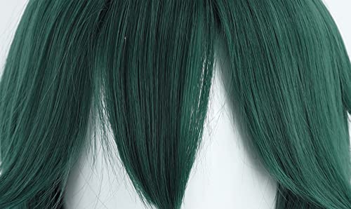 osseoca Kiriko perika zelena Sintetička kosa 30 cm realistične Party prirodne kosplay perike sa šiškama