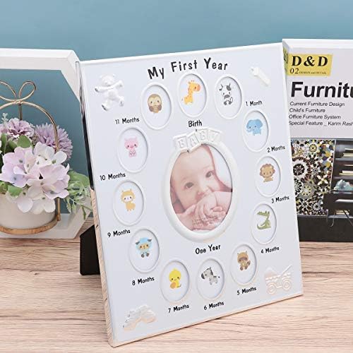 BESPORTBLE 1pc Baby 12 mjeseci Photo Frame My First Year Baby Picture Frame Growth Record Photo Frame Infant Birthday Display Rack