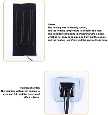 Pilipane 3 zupčanika podesiva temperatura USB jastuk za grijanje, električni jastuk za grijanje,vodootporna odjeća Vest tkanina kompozitna vlakna 5 u 1 grijač, za zimsko Kampiranje planinarenje