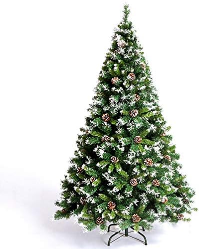 Dulplay luksuzni božićni bor, ukrašena stabla SnowFlake Pine Cone Prirodni alpski sklopivi savršen za unutarnji i vanjski odmorski