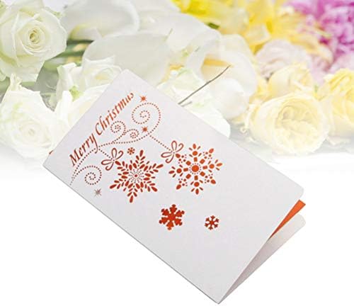Amosfun božićne čestitke izdužene karike za rezbarenje snježnim pahuljicama Kartice za dizajn Blassing poklon kartice Party Favori
