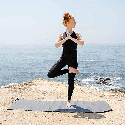 Yogo Ultra sklopiva prostirka za jogu sa pričvršćenim naramenicama, za putovanja i avanture, neklizajuća Premium biljna guma, Hygeinic i ekološki bez PVC-a