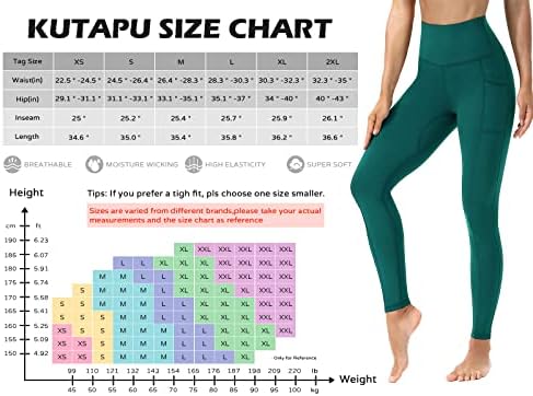 Kutapu vježbanje za žene visoke strukske gamaše 7/8 Dužina mekane joge hlače sa džepovima