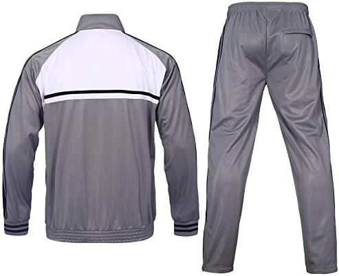 Megub Muška odjeća 2 komada Postavite puni zatvarač gore za jogging odijela i zimske atletske skupove s kapuljačom za muškarce