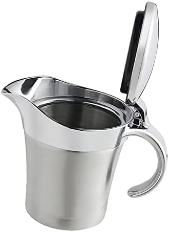 PETSOLA termo Gravy Boat izolovani sos za serviranje vrča za punjenje sa poklopcem 450ml/15OZ