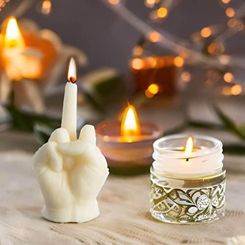 Mirisna svijeća srednjeg prsta, dekor sobe estetski miris bora sojin vosak aromaterapija ručni pokret svijeće, stoni kipovi ukrasi