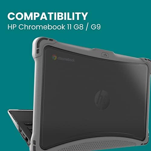 Brenthaven Exo Hard Shell Laptop CASE FITS-a HP Chromebook 11 G8 / G9 EE - izdržljiv, siguran, iskrivljen i pouzdan zaštitu uređaja za djecu, učenike, školu, ured ili ličnu upotrebu - siva