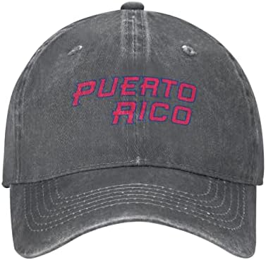Portoriko bejzbol kapice Unisex Podesivi vintage oprani traper tata šešir za muškarce žene
