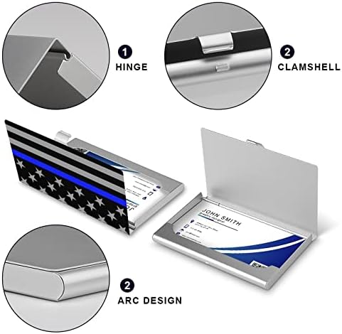 Thin Blue Line držači futrola za poslovnu ličnu kartu američke zastave Zaštitna kutija Organizator preklopa za muškarce i žene
