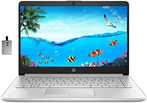 HP 2022 Stream 14 HD Laptop, AMD Athlon Silver 3050u procesor, 4GB RAM, 64GB eMMC, 720p HD web kamera, AMD Radeon grafika, Bluetooth, Windows 10 Home, srebro, 32GB SnowBell USB kartica