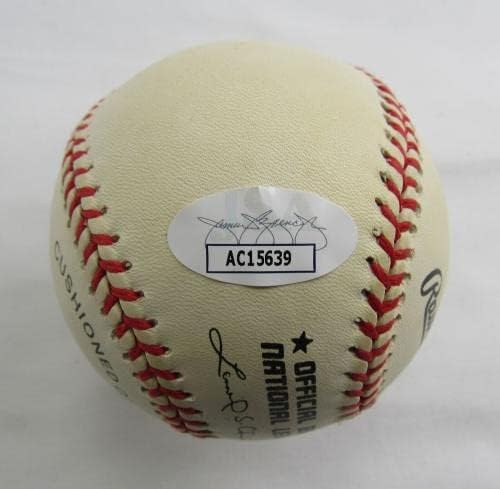 Warren Spahn potpisao automatsko autografa Rawlings bejzbol w / ISC JSA AC15639 - AUTOGREMENA BASEBALLS