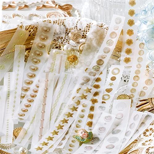 Wdbby Mist Wonderland papir prozirna Retro traka torba sa naljepnicama za ruke okeana Shell Lace