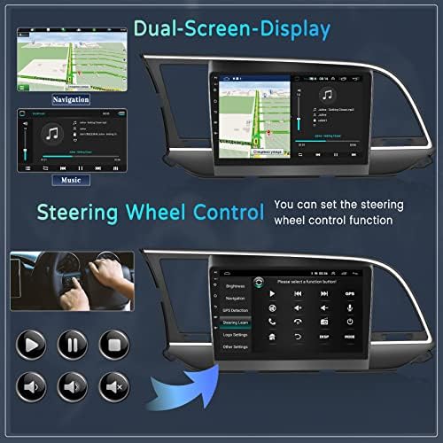 Auto Stereo Radio za Hyundai Elantra，Android 11 auto Stereo sa CarPlay Android Auto,9 dodirni ekran auto Radio sa Bluetooth-om,GPS