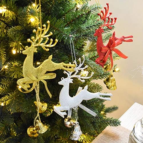 PRETYZOOM Present Ornamenti 6kom božićno drvo zvono Ornamenti Jelena zvono visi Ornament božićno drvo ukrasi Božić zidni kamin prozor visi Božić potrepštine za zabavu sob