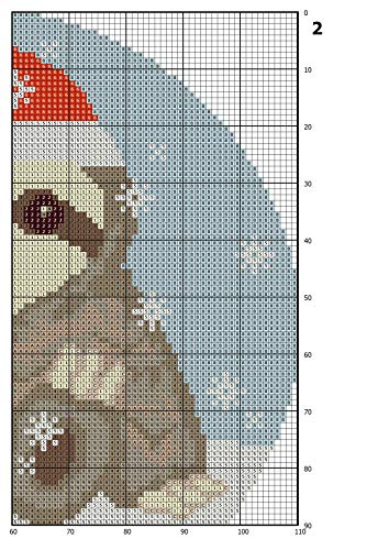 Božić Cross Stitch Patterns PDF, slatka lijenost životinje Cross Stitch uzorak za početnike, lako moderne broje štampati jednostavan