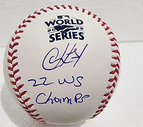 Cristian Javier potpisao je 2022 World Series Baseball Astros 22 WS Champs MLB Holo - autogramirani bejzbol