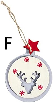 Kružna božićna ukras privjesak na privjesak za drvo slovo šuplje božićno ukrašavanje stabla visi sa daljinskim poklonima