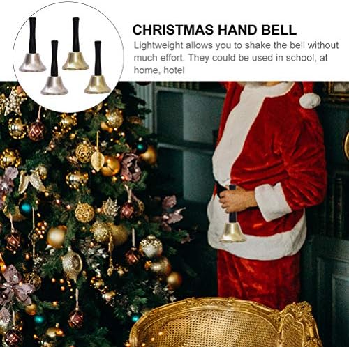 4pcs božićna ručna zvona za tablicu zvona Santa klauzula zvona poziva zvona na domaću dekoru za slavlju zabavu