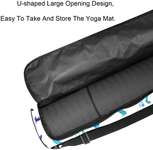 Akvarelni Plavi kit delfin Yoga Mat torba za nošenje sa naramenicom Yoga Mat torba torba za teretanu torba za plažu