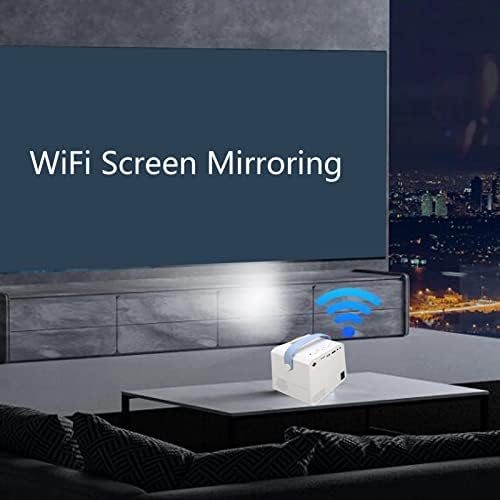 WiFi Bluetooth projektor, 1080p 4K 6000 LM Video filmski projektor, mini projektor izgrađen s Android TV sistemom, automatskom korekcijom,