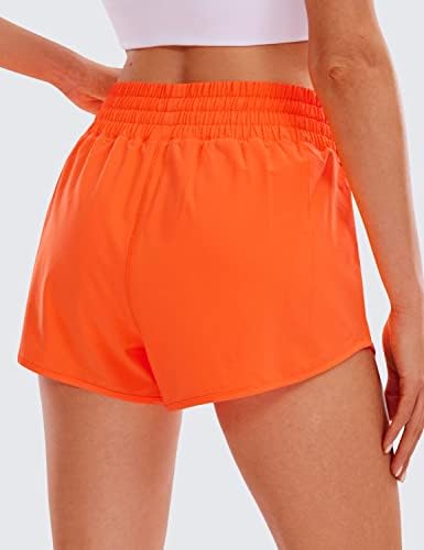 CRZ Yoga High Shakes Hotcres za žene 2,5 - mrežaste obloge Brzi suhi sport Atletski vježbanje hlače sa džepom sa zatvaračem