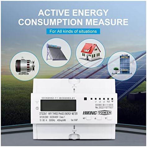 Juniu 3 faza 80a tuya WiFi pametni dvosmjerni tromjesečni mjerač tajmer Potrošnja električne energije monitor kWh metar wattmetar