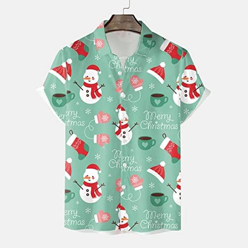 Wybaxz 2022 božićni muškarci casual kratkih rukava jesen zimski božićni 3D tiskane majice Modne top bluze velike majice