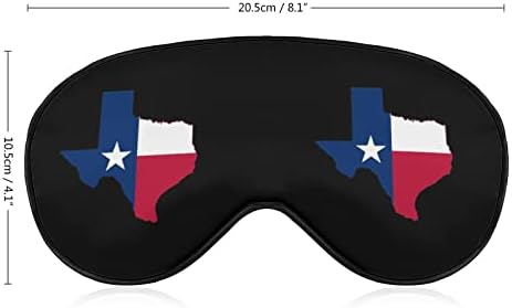Texas mapa zastava Mekane maske za oči sa podesivim remenom laganim udobnim očima za spavanje
