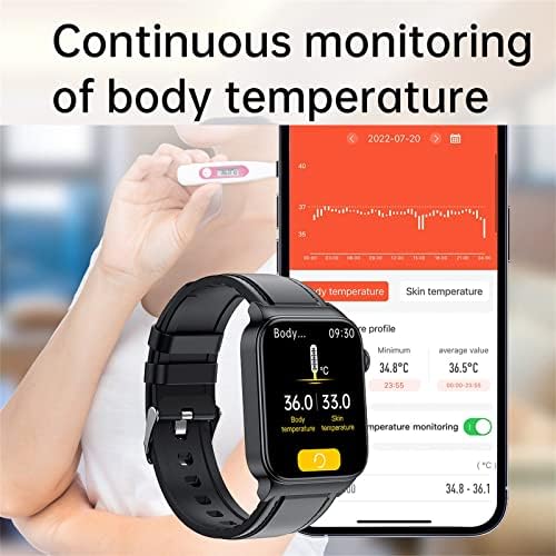 Byikun Smart Watch koji može tekst i poziv, Bluetooth 5.1 Fitness sat 1.83inch TFT temperatura zaslona, ​​praćenje aktivnosti i pametni satovi sa monitorom krvnog pritiska, IP68 vodootporan #D